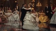 A grand ballroom scene from House of Guinness highlights the family’s lavish world and hidden conflicts. (Image via Netflix)